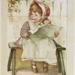 Touch and Go. A Book of Transformation Pictures by Fred E. Weatherly. Moving page, child reading newspaper.