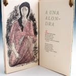 A una Alondra [To a Skylark] by Percy Bysshe Shelly, translated by Miguel Alfredo Olivera, illustrated by Raúl Veroni. Interior page and illustration.