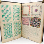 Three Czech design and ornament sketchbooks. Illustrated spread