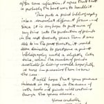 Five autographed letters, signed, to Mr. Fletcher by Lynd Ward. Second page of letter.