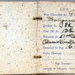 Dance card signed by Frank Sinatra and Russ Morgan. Interior page.