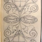 Three Czech design and ornament sketchbooks. Pencil illustration