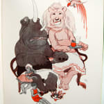 The Rhymes of Goochy Goggles and His Pollywog Named "Woggles" written by Andrew F. Underhill, illustrated by Katharine Sturges. Interior page with illustration of animals.