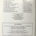 Artist of Mystery. Colophon