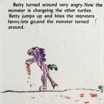 The Monster in the Turtle's Den by Mike Dorsa and Tom Warner. Interior page with illustration.