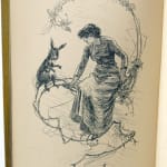 Nights with Uncle Remus: Myths and Legends of the Old Plantation by Joel Chandler Harris. Interior page with illustration of woman and rabbit.