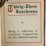 Thirty-Three Luncheons. Title page