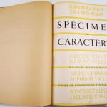 Spécimen de caractères. Title page