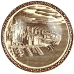 "Our America" series nine-inch bowl: Manhattan by Rockwell Kent.