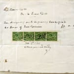 Archive of Bookplate Design for Evan Gill. Envelope for receipt