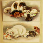 Picture Pastimes with Verses by L. L. Weedon and illustrated by G. H. Thompson. Moving page cats and kittens.