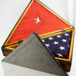 For Boys Who Dream of War. Book and box with flag
