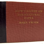 How I Edited an Agricultural Paper by Mark Twain. Front cover boards.