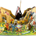 Noah's Ark by Vojtech Kubasta. Pop up page of animals and ark.