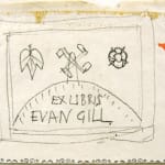 Archive of Bookplate Design for Evan Gill. Preliminary sketch