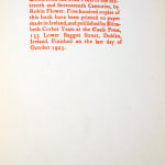 Love's Bitter-Sweet: Translations from the Irish Poets of the Sixteenth and Seventeenth Centuries. Colophon