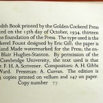 Ecclesiastes, or the Preacher. Colophon