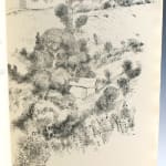 Odes / Odas by John Keats, translated by J.R. Wilock, illustrated by Raúl Veroni. Interior page, illustration of landscape.