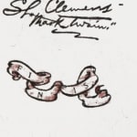 Mark Twain Compliments the President's Wife. Illustration of Twain's signature.