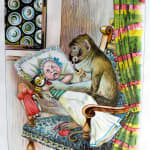 Histoires Pour Rire by Lothar Meggendorfer. Moving page, monkey holding baby.