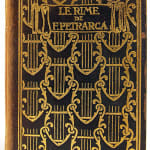 Le Rime by Francesco Petrarca. Front cover board.
