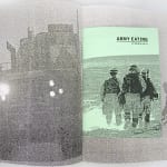 Eat and Die. Friss oder Stirb. Infants in the Field of War. Text spread