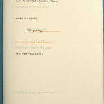 New World Suite Number Three: A Poem in Four Movements for Three Voices. Title page