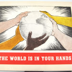 The World Is in Your Hands by Herluf Bildstrup. Front cover with hands holding the world.