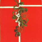 Catalogue of Lithographic Designs for Box Wraps. Lithograph samples with poinsettias on red background.