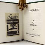 San Simeon by Francis J. Weber. Title page with postage stamp.
