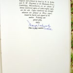 Three Poems Written in Ireland. Colophon
