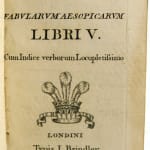 Fabularum Aesopicarum Libri V. Title page