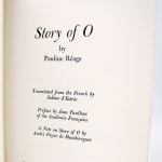 Story of O by Pauline Réage. Title page