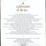 A Celebration of the 50s. A Tribute to the Heros of Robben Island. 1997-1998 Wall Calendar back