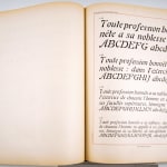 Spécimen de caractères. Type specimen page