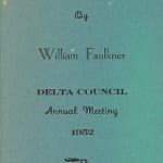 An Address Delivered . . . At The Seventeenth Annual Meeting of Delta Council by William Faulkner. Front cover.