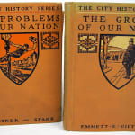 The Growth of Our Nation. Together with: The Problems of Our Nation by Emmett Glitner and Margaret Spaher. Front cover and dust jacket with shield shaped illustrations.