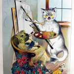 Histoires Pour Rire by Lothar Meggendorfer. Cat painting dog.
