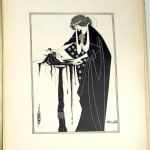 A Portfolio of Aubrey Beardsley's Drawings Illustrating "Salome" by Oscar Wilde illustrated by Aubrey Beardsley. Interior page of Salome with head of John the Baptist.