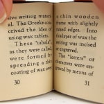 The Story of Writing by William Thayer and William Merriott. Interior page.