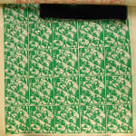 Block-printed Christmas wrapping papers