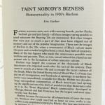 Black Men/White Men. Text page