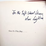 Give Us This Day. Inscription