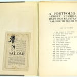 A Portfolio of Aubrey Beardsley's Drawings Illustrating "Salome" by Oscar Wilde illustrated by Aubrey Beardsley. Title page with Salome insert.