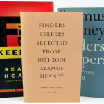 Finders Keepers by Seamus Heaney. Front covers of all three volumes.
