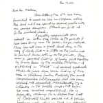 Five autographed letters, signed, to Mr. Fletcher by Lynd Ward. Front page of letter.