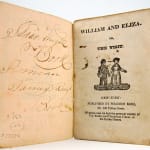 William and Eliza, or, The Visit. Title page and inscription.