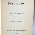 Sangschaw; together with Penny Wheep by Hugh M'Diarmid. Title page Sangschaw.