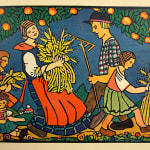 Ein Frohes Jahr by Käthe Berl. Interior page, illustration of farmers.