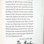 The Alphabet of Creation: An Ancient Legend from the Zohar with Drawings by Ben Shahn. Colophon.